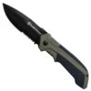 Smith & Wesson OD Green Spring Assist Knife, Black Combo Blade -Knife Promotional Store 1100036front 62848.1551124901