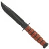 Ka-Bar USA Short Leather Handle Fighting Knife,Combo Edge -Knife Promotional Store 1261 50781.1580838323