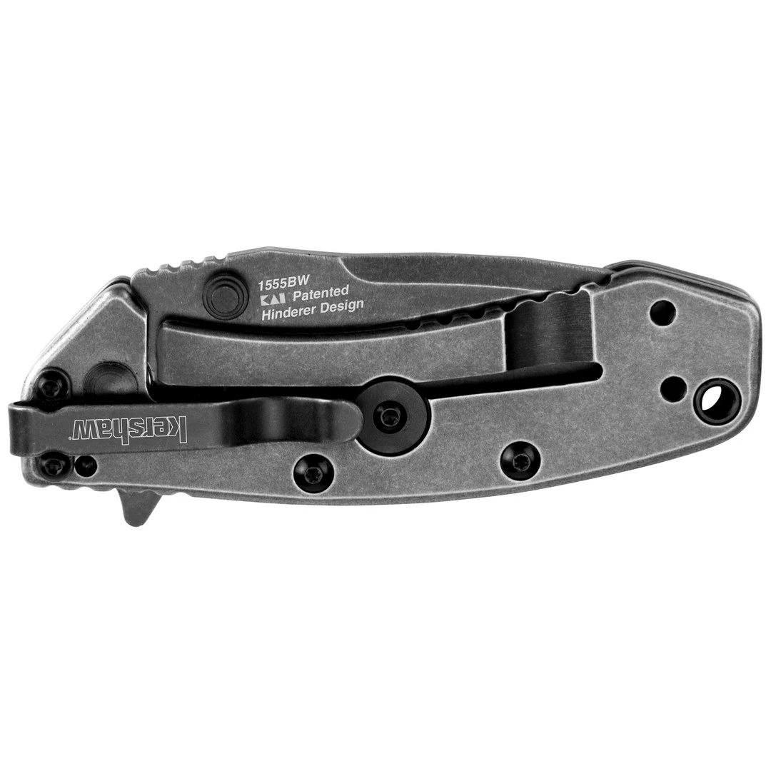 Kershaw BlackWash Cryo Spring Assist Knife, Drop Blade, 1555BW 4 Kershaw BlackWash Cryo Spring Assist Knife, Drop Blade, 1555BW - Image 2