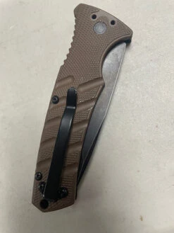 Boker SCRATCH & DENT Plus Coyote Brown Strike Auto, D2 Black Stonewash Blade -Knife Promotional Store 1 39449.1678303066