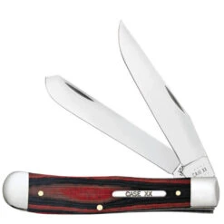 Case Black And Red Micarta Smooth Trapper Knife