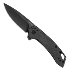 Kershaw BlackWashed Radar Assisted Flipper Knife, BlackWashed Drop Point Blade