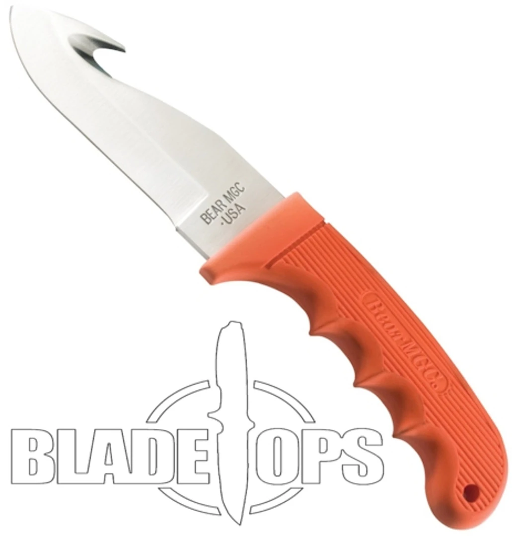 Bear & Son Guthook Knife, Orange Kraton Handle, 444OR 4 Bear & Son Guthook Knife, Orange Kraton Handle, 444OR - Image 2