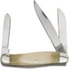 Bear & Son White Smooth Bone Stockman Knife, Satin Blade