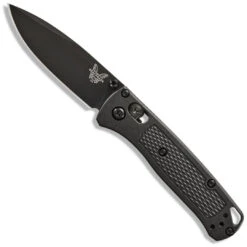 Benchmade Black Mini Bugout Folder Knife, CPM-S30V Black Blade