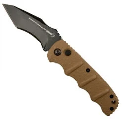 Boker Tan Kalashnikov Recurve Tanto Auto Knife, AUS-8 Black Blade