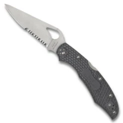 Byrd Grey Cara Cara 2 Folder Knife, Satin Combo Blade