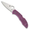 Spyderco Purple Delica 4 Folder Knife, VG-10 Satin Blade