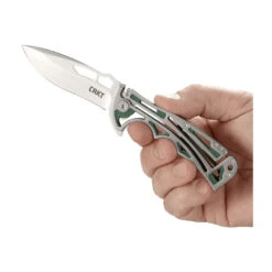 CRKT Green NIRK Tighe Flipper Knife, Satin Blade -Knife Promotional Store CR5241b 44240.1614895577