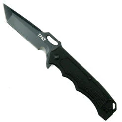 CRKT 7050 Septimo Flipper Knife, Black Combo Blade