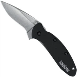 Kershaw 1620SWBLK Scallion Spring Assist Knife, Stonewash Blade