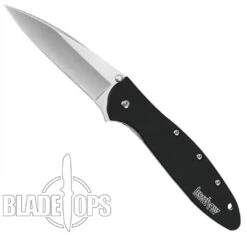 Kershaw Stonewash Leek Spring Assist Knife, Plain Blade, 1660SWBLK -Knife Promotional Store KS1660SWBLK 4 04232.1533222037