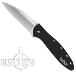 Kershaw Stonewash Leek Spring Assist Knife, Plain Blade, 1660SWBLK -Knife Promotional Store KS1660SWBLK 5 02881.1533222038