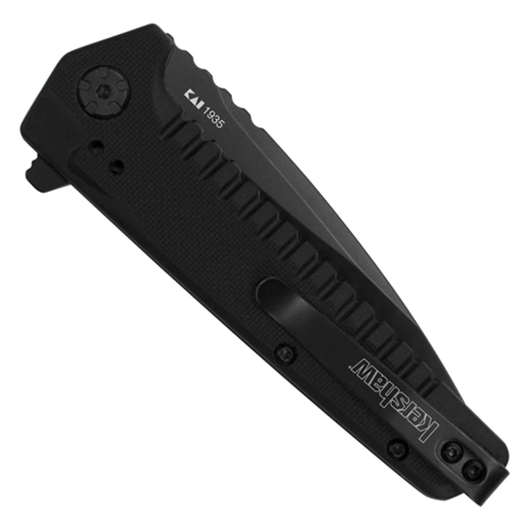 Kershaw Fatback Flipper Assist Knife, Liner Lock, Black Plain Blade 4 Kershaw Fatback Flipper Assist Knife, Liner Lock, Black Plain Blade - Image 2