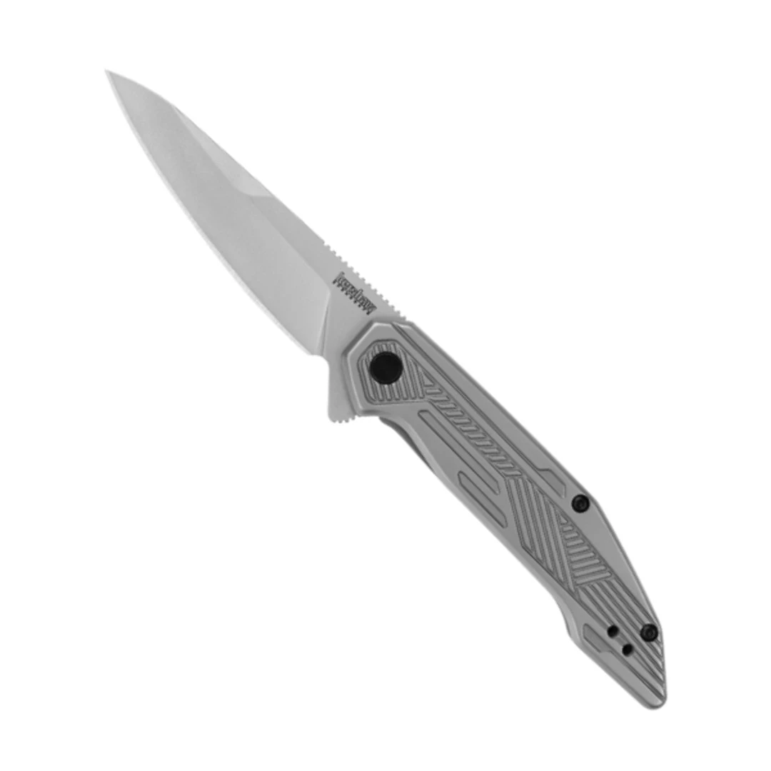 Kershaw Terran Assisted Flipper Knife, Bead Blast Blade 3 Kershaw Terran Assisted Flipper Knife, Bead Blast Blade