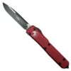 Microtech 121-1CCRD Red Contoured Ultratech S/E OTF Auto Knife, Black Blade