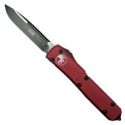 Microtech 121-1CCRD Red Contoured Ultratech S/E OTF Auto Knife, Black Blade