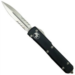 Microtech 122-5 Contoured Ultratech D/E OTF Auto Knife, Satin Combo Blade