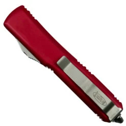 Microtech Red Ultratech Tanto OTF Auto Knife, Stonewash Blade -Knife Promotional Store MT123 10CCRD 2 of 2 63223.1555092257
