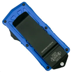 Microtech Blue Exocet OTF Auto Knife, Black Blade -Knife Promotional Store MT157 1BL 2 of 2 51420.1593534301