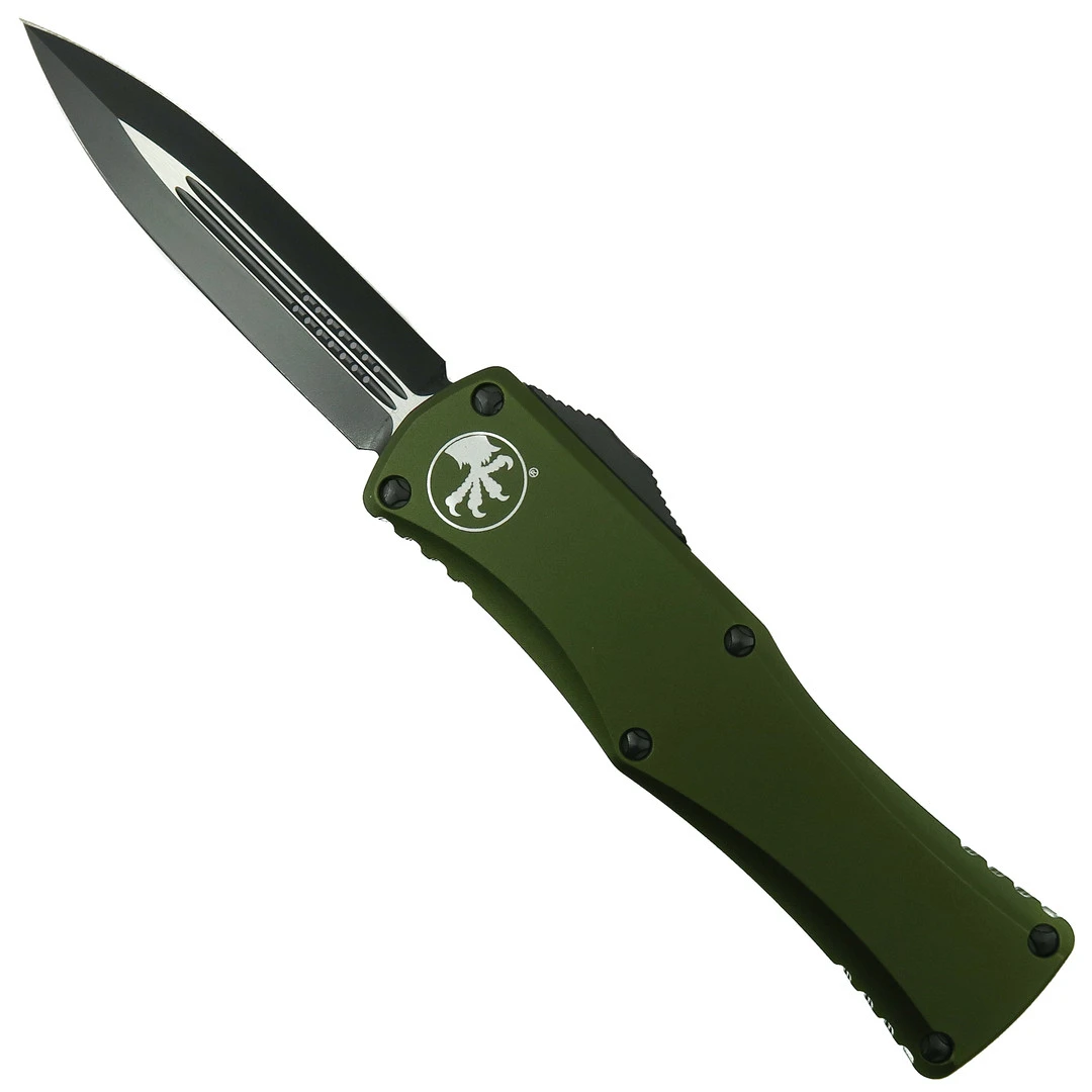 Microtech OD Green Hera OTF Knife, DLC Black Dagger Blade 3 Microtech OD Green Hera OTF Knife, DLC Black Dagger Blade