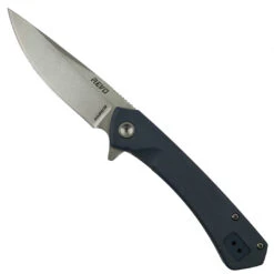 REVO Warden Grey G-10 Spring Assist Knife, Stonewash Blade