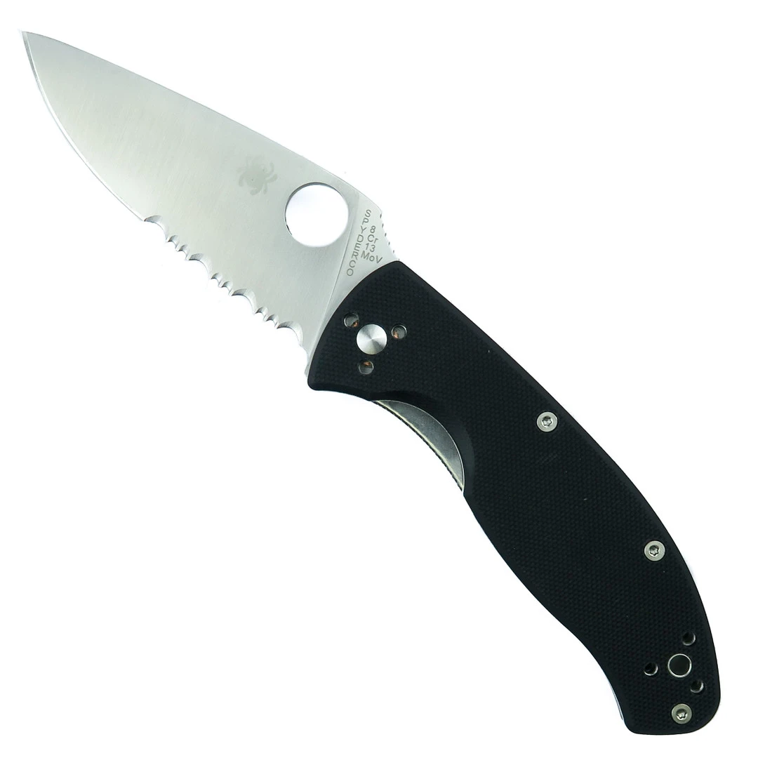 Spyderco C122GPS Tenacious Folder Knife, Satin Combo Blade 3 Spyderco C122GPS Tenacious Folder Knife, Satin Combo Blade