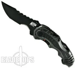 Smith & Wesson Grey MAGIC SWMP6S Spring Assist Knife, Black Part Serrated Blade -Knife Promotional Store SWMP6S 4 38260.1533221791