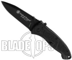 Smith & Wesson Medium SWATMB Spring Assist Knife, Black Handle, Black Plain Blade -Knife Promotional Store SWSWATMB 4 77967.1533221968